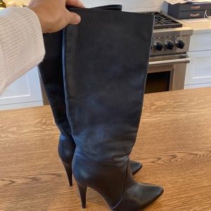 Loeffler Randal tall black heeled boot